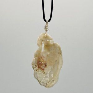 Shell Pendant on 24" Black Cord Necklace; B24-15